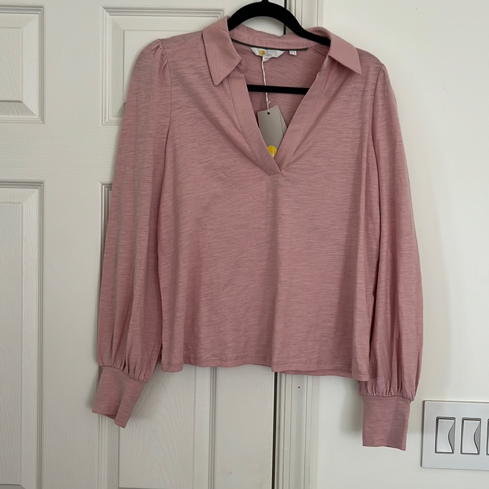 NWT Boden Milkshake Pink collared shirt